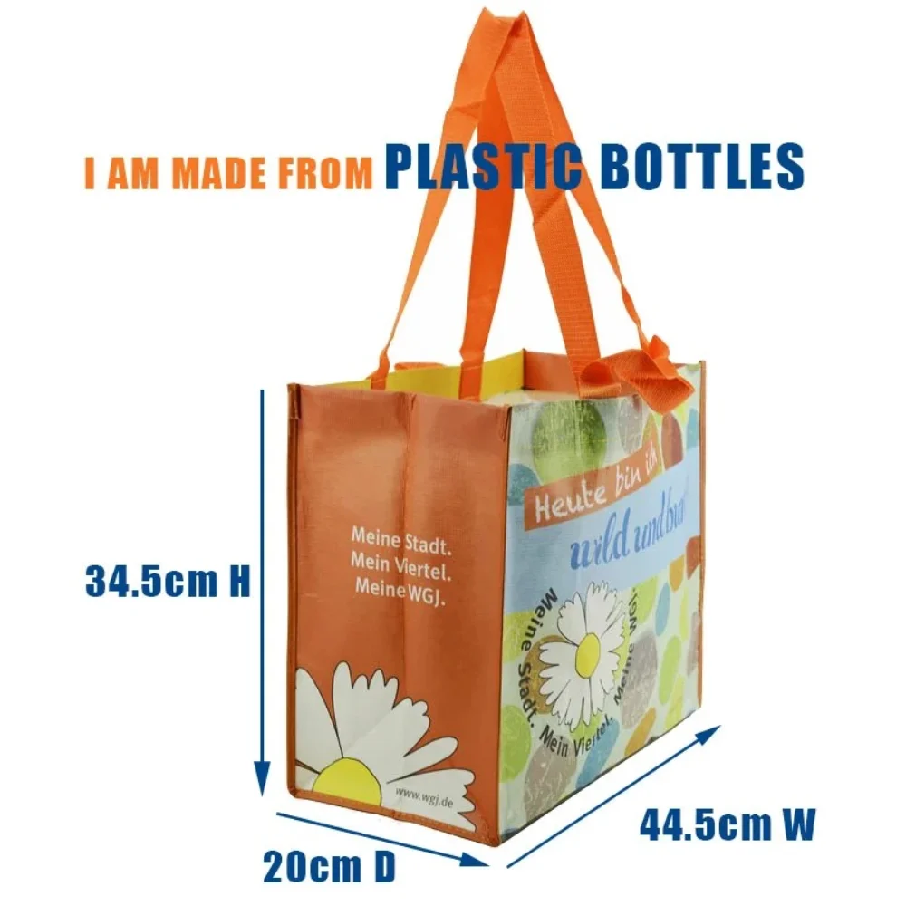 Supermarket rpet stitchbond fabric laminated bag for shopping - JR22PT06 - Detail