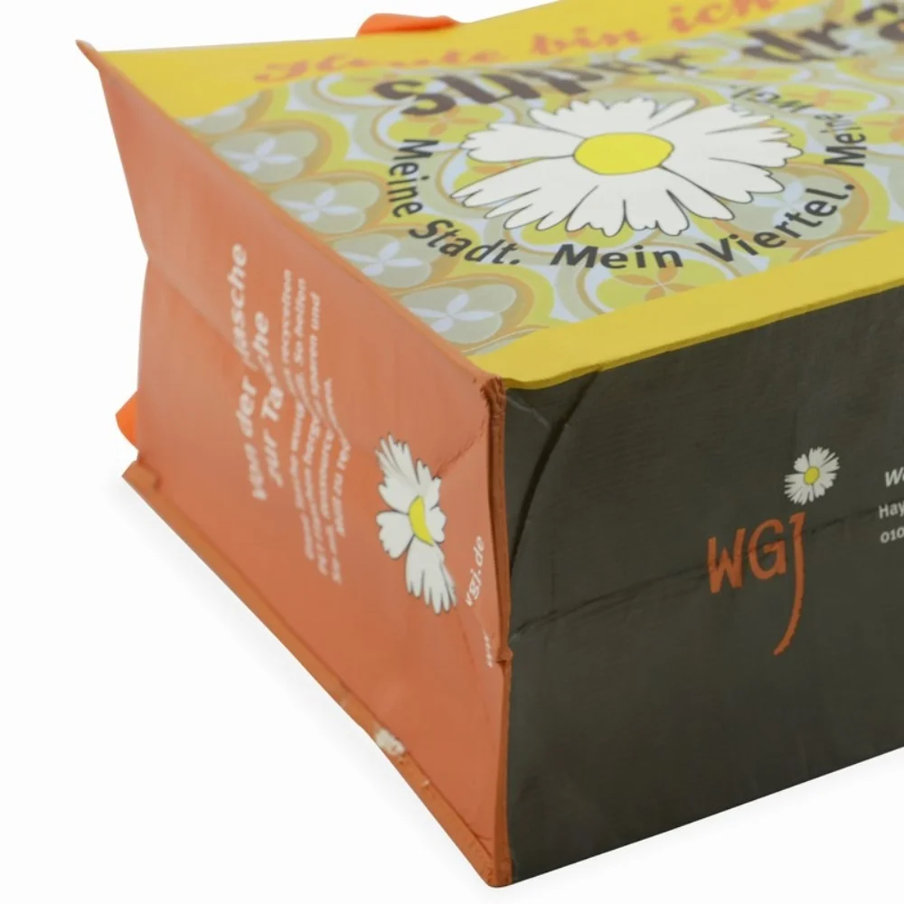 Supermarket rpet stitchbond fabric laminated bag for shopping - JR22PT06 - Detail