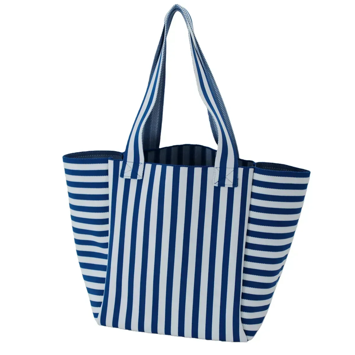 Eco-Friendly Durable Polyester Yarn Striped Knitted Tote Bag for Fashion &amp; Daily Use - KB-2601 - Detail
