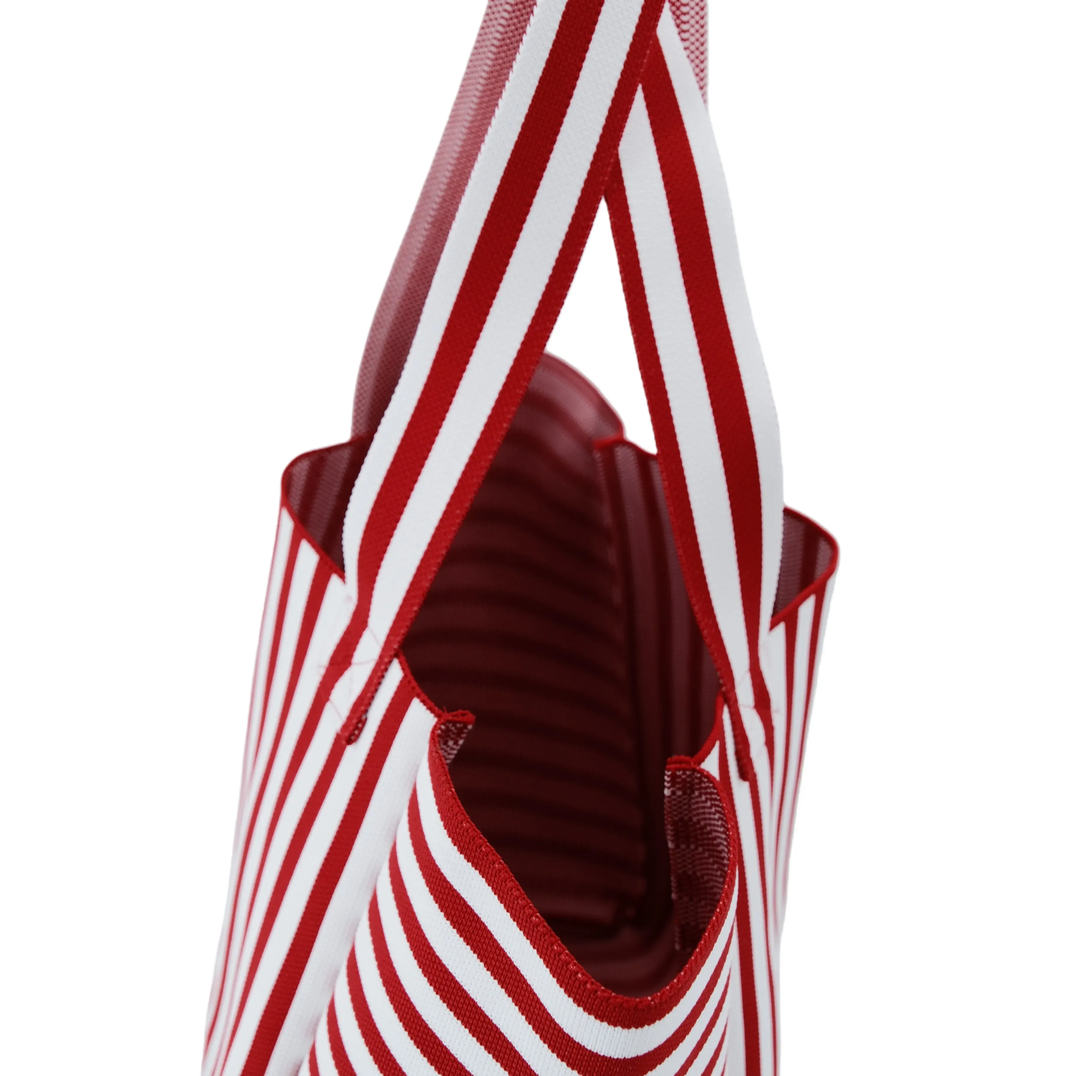 Eco-Friendly Durable Polyester Yarn Striped Knitted Tote Bag for Fashion &amp; Daily Use - KB-2601 - Detail