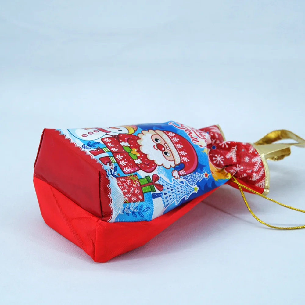 Christmas Golden Handles promotional non woven drawstring bag for holiday - NWG-20045 - Detail