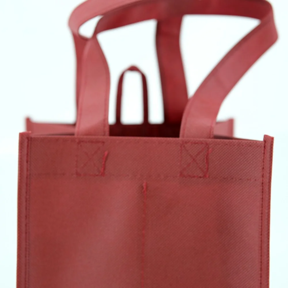 Bugundy color wine bag wine Non woven bags for 2 / 3 / 4 /6 bottle wine - WB-1902 - Detail